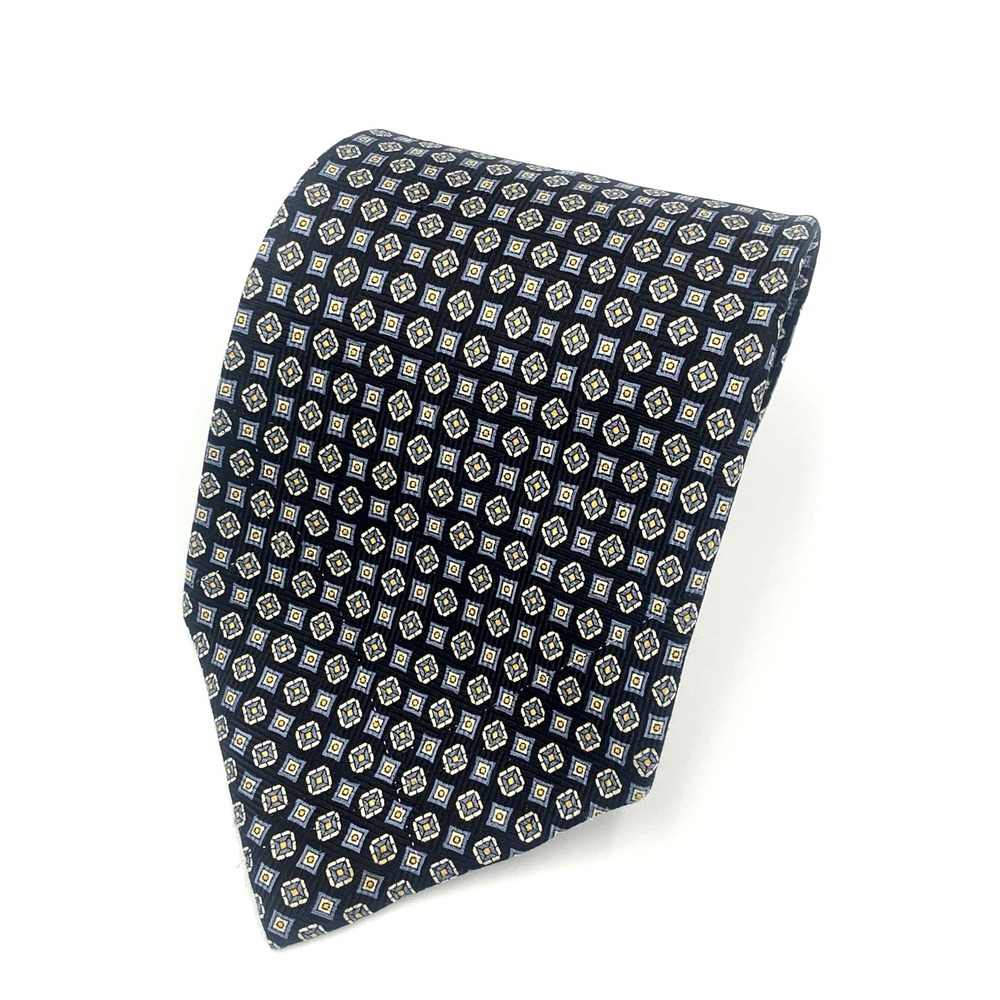 Polo by Ralph Lauren Men's 100% Silk‎ Men's Necktie Geometric Black 60"
